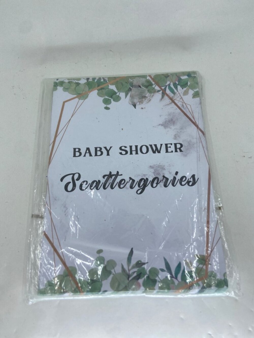 Greenery Baby Shower Party Game Scattergories Pack of 30 - NWT